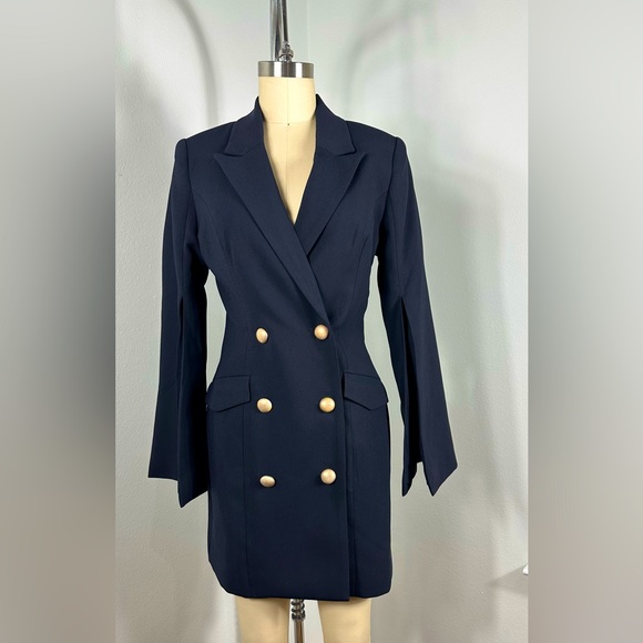 Navy Ariel Blazer Dress by Misha Collection! - Picture 2 of 3